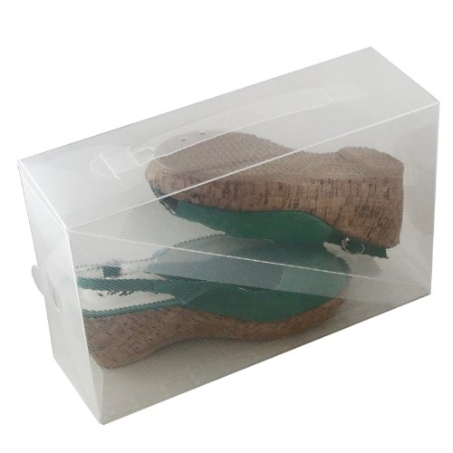 DynaSun 30x PP368TG Cajas de Almacenaje para Zapatos Apilable Plegable Contenedor Organizador Transparente para Hombres Damas y Señoras