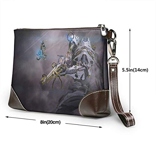 EDFG Bolso de mano de cuero Warframe Cómodo Ligero Impermeable Bolsos fáciles de llevar Mujeres 's Of Man Wristlet Pouch Coach Handbags