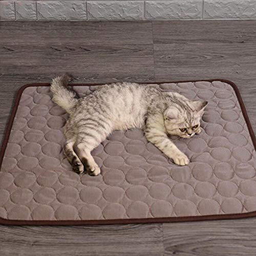 Eileen Ford Pad Mat | 1PCS Estera de enfriamiento para Perros Pet Cat Chilly Almohadilla de Verano no tóxica Cool Cushion Bed Mat Indoor-L-