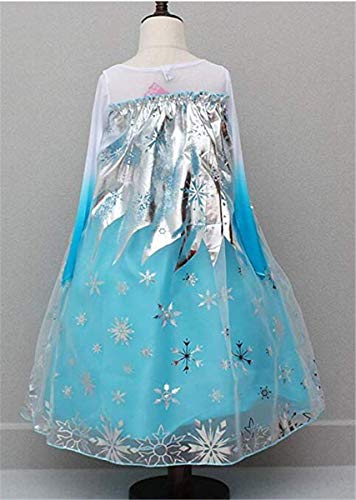 Emin Princess Dress Vestido Lentejuelas de Manga Larga Niñas Niños Disfraz y Accesorios Tiara Guantes Cosplay Vestido de Noche Disfraces Cumpleaños Navidad Halloween Carnaval Fiesta