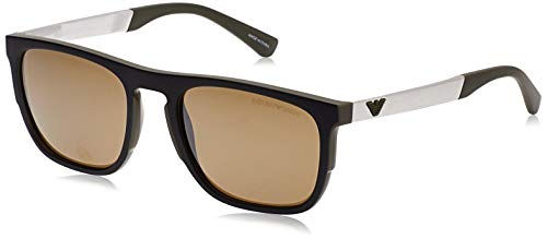 Emporio Armani 0EA4114 Gafas de sol, Matte Olive, 55 para Hombre