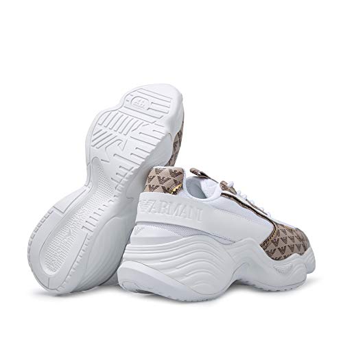 Emporio Armani Chunky Logo Mujer Zapatillas Blanco