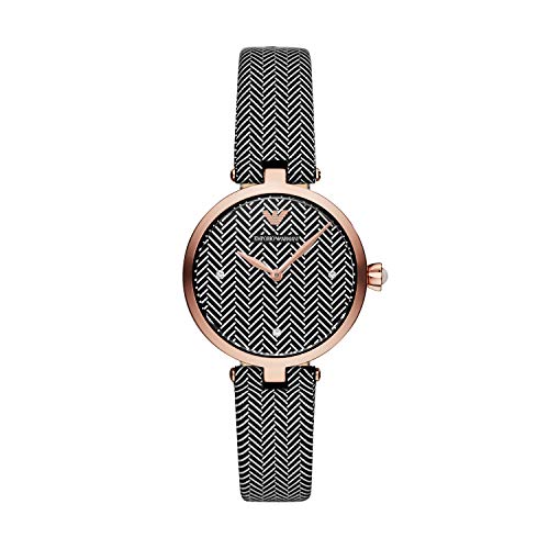 Emporio Armani Reloj Analogico para Mujer de Cuarzo con Correa en Piel AR11237