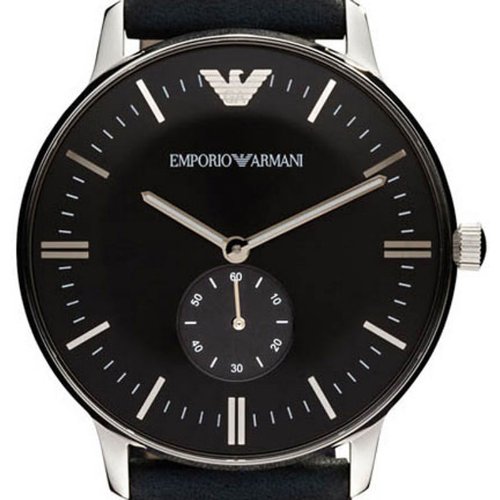 Emporio Armani Reloj Analógico para Unisex Adultos de Cuarzo con Correa en Cuero AR0382