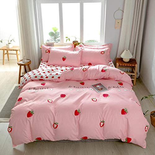 empty Funda Nórdica, Funda De Edredón De Microfibra Ultra Suave, Ropa De Cama Adecuada para Adultos Y Familias, Strawberry Love, 200X200 Cm