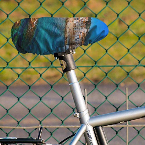 Enoqunt Funda de Asiento de Bicicleta Sea Landscape Calella De Palafrugell Catalonia Cojín Protector de sillín de Bicicleta Resistente al Sol y a la Lluvia