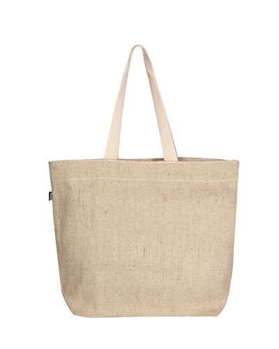 EONO Grande de la lona tote bag tela bolso de compras verduras reutilizables respetuosa del medio ambiente de ultramarinos de hombro de yute bolso de tela mujer- Llanura Natural | 0501