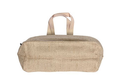 EONO Grande de la lona tote bag tela bolso de compras verduras reutilizables respetuosa del medio ambiente de ultramarinos de hombro de yute bolso de tela mujer- Llanura Natural | 0501