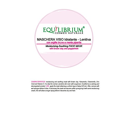 Equilibrium - Cosmesi naturale hydrating-soothing Face Mask 100 ml con marrón arcilla y menta