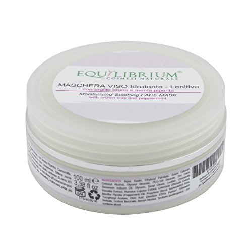 Equilibrium - Cosmesi naturale hydrating-soothing Face Mask 100 ml con marrón arcilla y menta