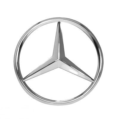 Escudo Delantero & Trasero Plata Emblema 90 mm C-Class B-Class E-Class S-Class GLK ML