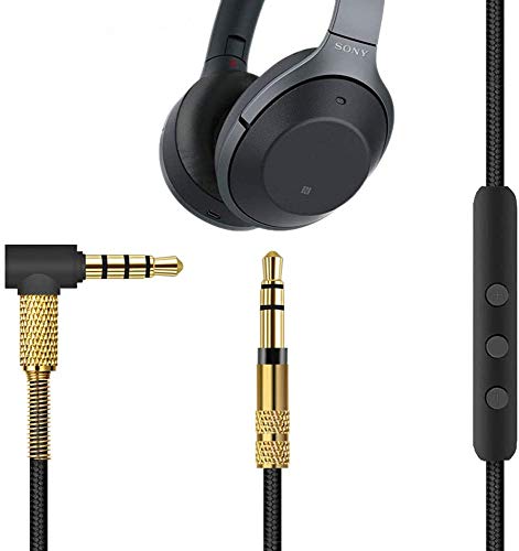 Esimen Cable de audio de micrófono para Sony WH-1000XM3 WH-CH700N WH-H900N WH-1000XM2 / Beats Solo 3 / B & O H9i Auriculares 4.9 pulgadas, compatible con Car AUX 3.5mm - 3.5mm macho a macho