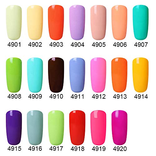 Esmalte de Uñas Semipermanentes Set de Uñas Pintauñas Manicura Semipermanente Uñas de Gel Color Macaron UV LED Soak Off 1pcs 8ml de Fairyglo - 4903