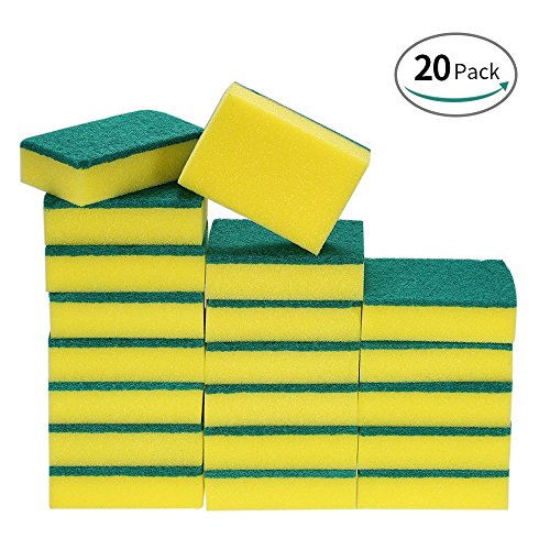 esonmus 20pcs Estropajo Mágicas de Limpieza Esponja Multiusos Exfoliante Esponja Manchas Quitar Limpieza Scrubber Cepillo para Lavar Platos de Doble Cara para Garaje Cocina Baño