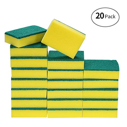 esonmus 20pcs Estropajo Mágicas de Limpieza Esponja Multiusos Exfoliante Esponja Manchas Quitar Limpieza Scrubber Cepillo para Lavar Platos de Doble Cara para Garaje Cocina Baño