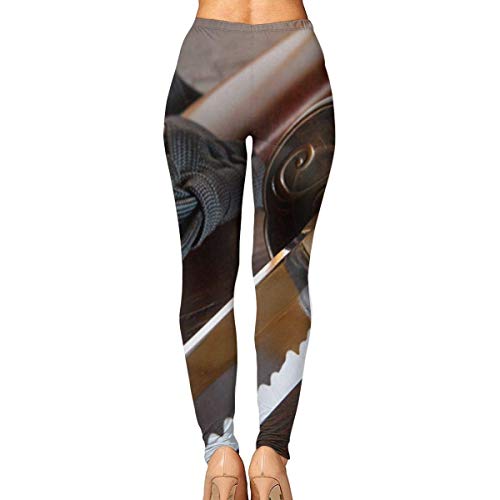 Ewtretr Mujer Pantalones de Yoga Pantalones Deportivos, Japan Samurai Sword Printed Yoga Pants for Women Running Workout Yoga Capris Pants Leggings