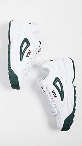 Fila - Zapatillas Disruptor para hombre, Blanco (Blanco/Sycamore/Fila Rojo), 44 EU