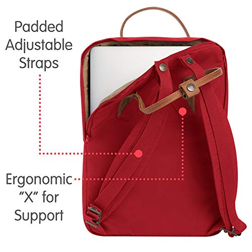 Fjällräven Kånken No 2 Laptop 15, Mochila Unisex, Rojo (Deep Red), Talla única