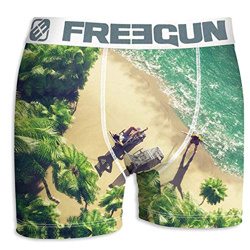 Freegun - Calzoncillos para hombre de fantasía, lote de 4 + 1 Pack Voyage S