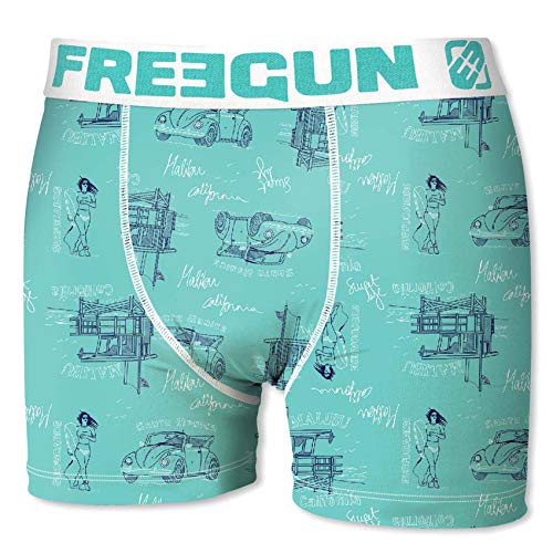 Freegun - Calzoncillos para hombre de fantasía, lote de 4 + 1 Pack Voyage S