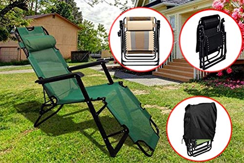 Funda para Silla Gravedad Cero - Funda para sillas reclinables terraza con material duradero 210D, Resistente al agua Funda para tumbona gravedad cero(71cm x 34cm x 110cm)