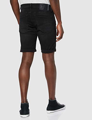 G-STAR RAW 3301 Slim Short Vaqueros, Negro (Worn in Meteor B472-B185), W30/L para Hombre