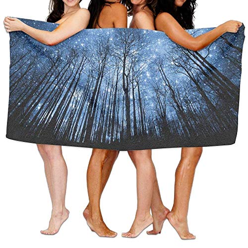 Gebrb Toallas de baño, Unisex Beach Towel, Baby Bath Towels, Fantasy Space Stars Woods, Baby Microfiber Bed Bath Towel Beach Towels for Kids, Bath Set Bathroom Accessories