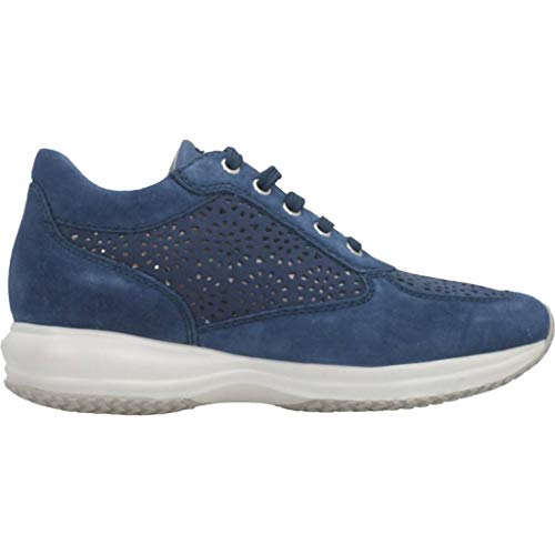 Geox D Happy A, Zapatillas para Mujer, Azul (Denim), 40 EU