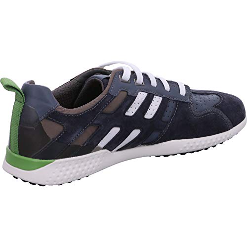 Geox U Snake.2 A, Zapatillas para Hombre, Azul (Dk Avio/Stone C4k9m), 43 EU