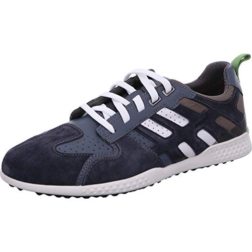 Geox U Snake.2 A, Zapatillas para Hombre, Azul (Dk Avio/Stone C4k9m), 43 EU