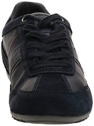 Geox U Wells C, Zapatillas para Hombre, Azul (Navy/Dk Burgundy Cf47j), 41 EU