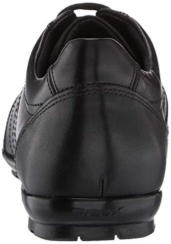 Geox Uomo Symbol B, Zapatos de Cordones Oxford para Hombre, Negro, 44 EU