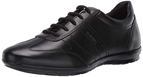 Geox Uomo Symbol B, Zapatos de Cordones Oxford para Hombre, Negro, 44 EU