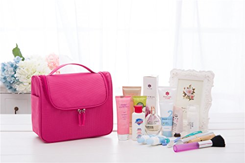 Gespout Neceser de Maquillaje Cosmético Bolsa Paquete Almacenamiento Gran Capacidad Caso de Lápiz Cejas Bra Toalla para Niñas Viaje Hogar Escritorio Accesorios Impermeable Bag(Rosa) 1pcs