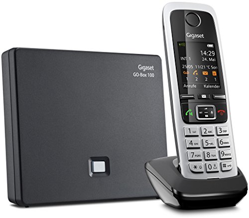 Gigaset C430A GO - Teléfono (Teléfono DECT, 200 entradas, Servicios de Mensajes Cortos (SMS), Negro)