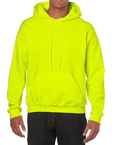 Gildan - Sudadera con capucha para hombre Verde fluorescente Medium