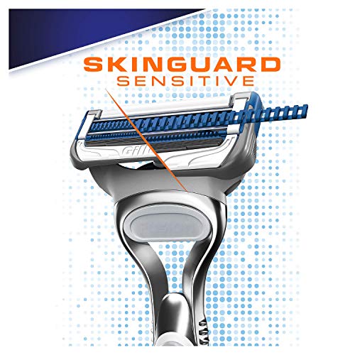 Gillette SkinGuard Sensitive Cuchillas de Afeitar, Paquete de 8 Cuchillas de Recambio