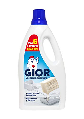 GIOR - Detergente Líquido para Lavadora, Ropa Blanca y de Color - 1950 ml