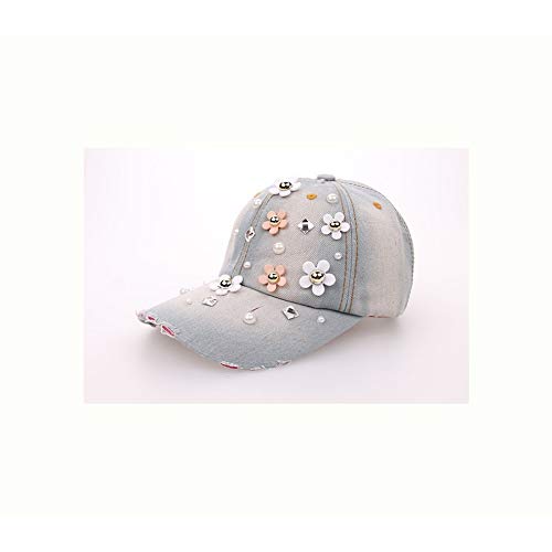 Goodsv Agujero de Moda Broken Flower Point Drill Drim Gorra de béisbol Sombrero de Visera Casual de Viaje al Aire Libre (Color : 1, Size : 56-62cm)