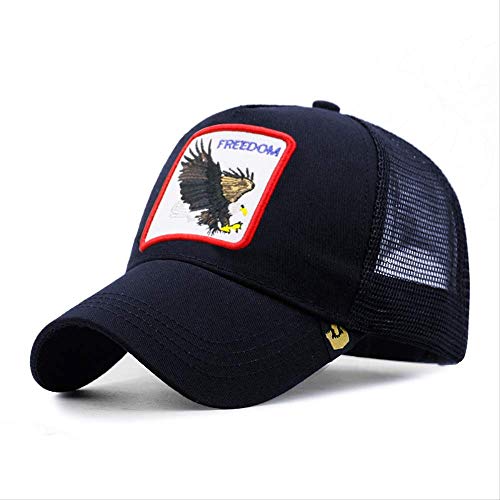 Gorra de béisbol Hombre Verano Sol Sombrero Protector Solar Visera Gorra Patrón de Animal Gorra de béisbol Gorra Transpirable Azul Oscuro - Águila