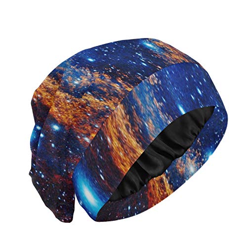 Gorro de dormir para mujer Hermoso espacio Nebulosa Estrellas Planetas 2560x1920 Gorro de dormir de algodón Gorro de dormir transpirable, duradero y suave para el cabello rizado Natural Disponible dí