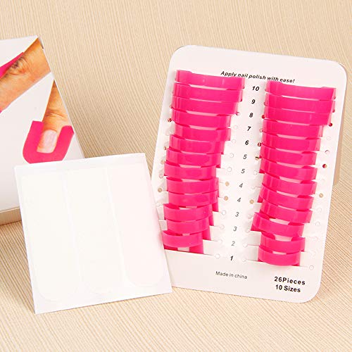 Gresunny 78pcs Plantilla de esmalte de uñas protectores de uñas de plástico reutilizable cubierta de dedos Protector de uñas Arte Clips Tapa Uñas Borde Protector de esmalte de uñas