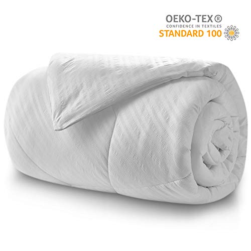 Hansleep Edredón Nórdico Cama 135, 220x200 cm Relleno Nórdico de Fibra Blanco Entretiempo - 300 gr/m² Suave Hipoalergénico & Reversible con Pestañas de Esquina (Todas Las Medidas)