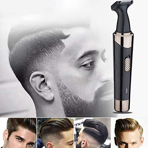 Haokaini 4-En-1 Hombres Barba Nariz Barba Cortapelos Kit Afeitadora de Cara Inalámbrica Kit de Cortapelos Eléctrico Kit de Aseo