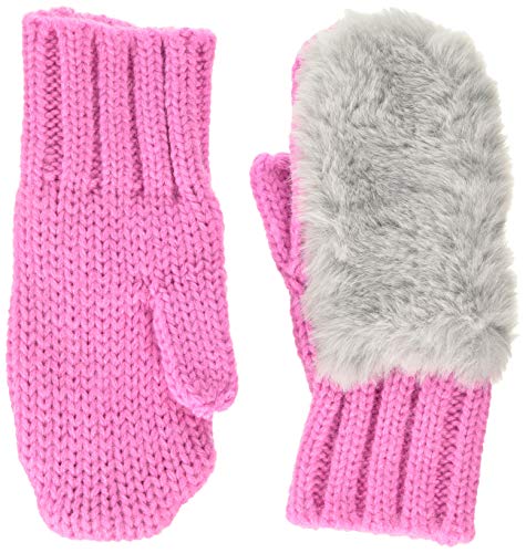 Hatley Mittens guantes, Rosa (Faux Fur 650), Large para Niñas