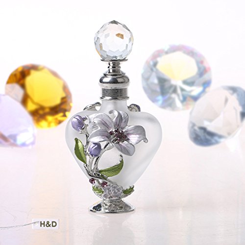 H&D Restore Ancient Ways - Botellas de perfume de cristal con incrustaciones de diamantes redondos