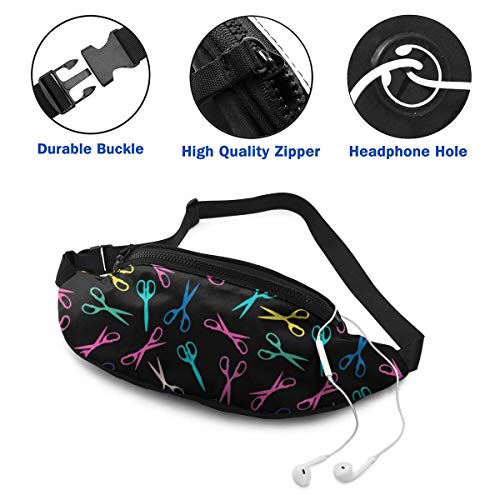 Hdadwy Waist Pack - Peluquería Colorida Riñonera Grande Cinturón Deportivo Riñonera Bolso de Hombro Riñonera Saco de Cadera para Senderismo Correr Viajar Rave