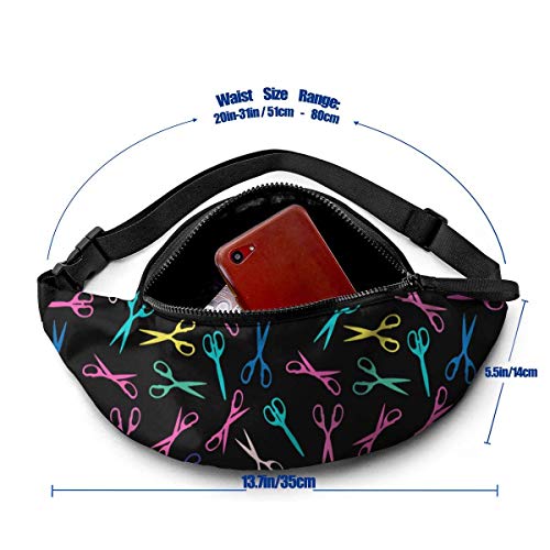 Hdadwy Waist Pack - Peluquería Colorida Riñonera Grande Cinturón Deportivo Riñonera Bolso de Hombro Riñonera Saco de Cadera para Senderismo Correr Viajar Rave