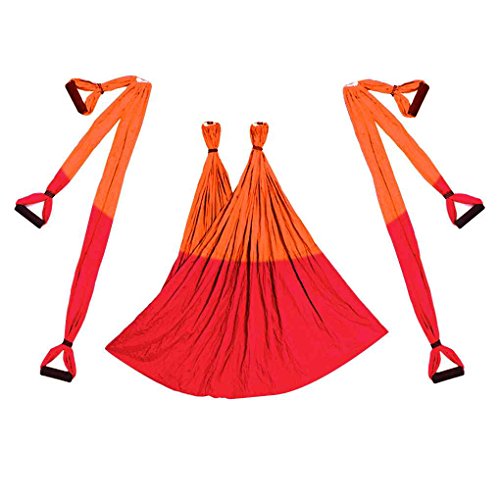 heacker Aerial Yoga Swing Flying Hamaca Conjunto antigravedad 6 empuñadura Silla Colgante de Fitness Kit Pilates oscilación de la Correa