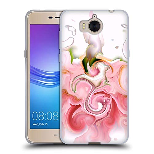 Head Case Designs Oficial Haroulita Colorete Mármol Líquido Carcasa de Gel de Silicona Compatible con Huawei Y5 (2017) / Y6 (2017)